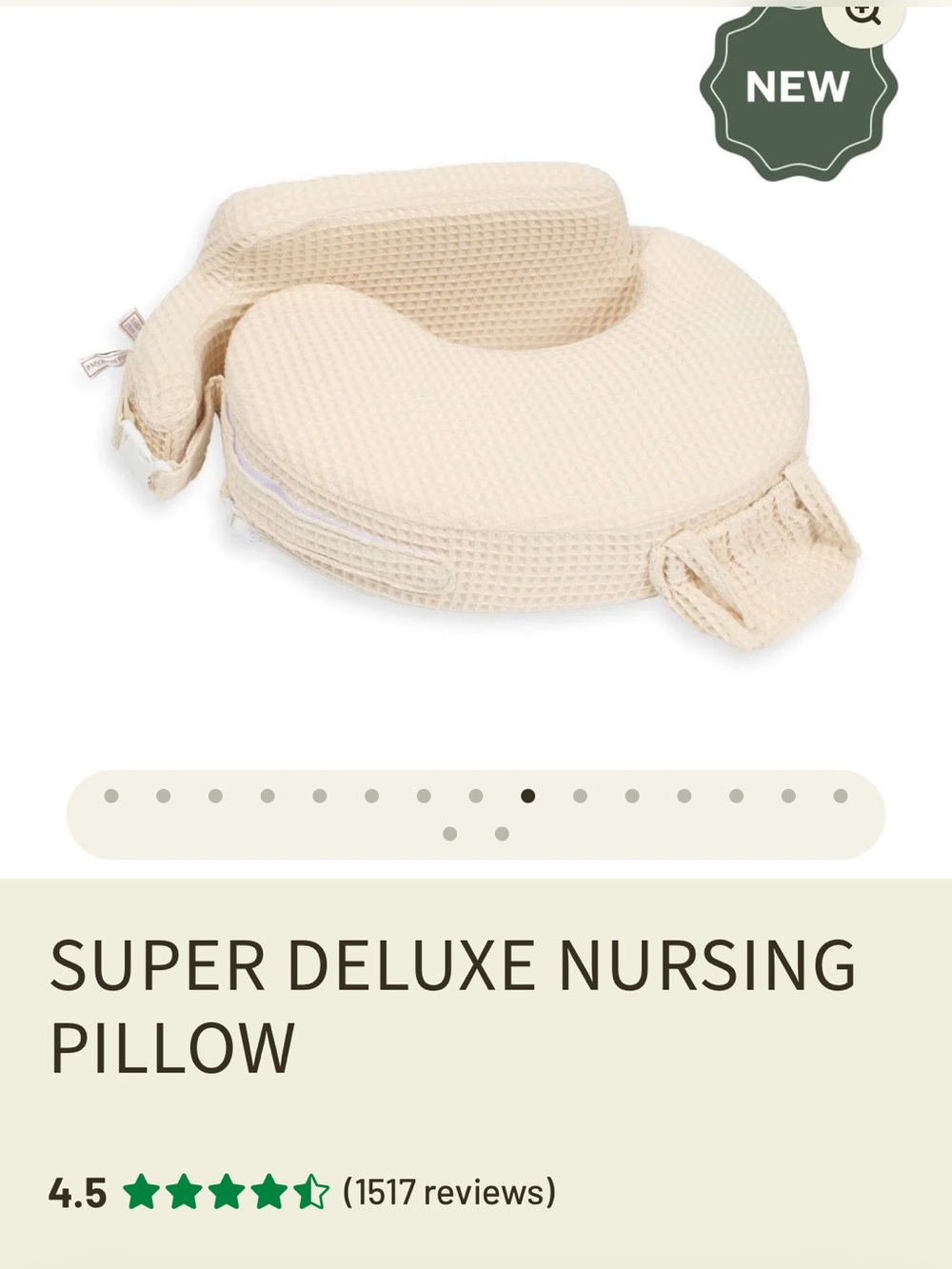 Super Deluxe Nursing Pillow - Cream